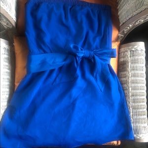 Express Royal Blue Strapless Dress